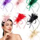 6 Pcs Fascinators for Women Tea Party Hats for Cocktail Wedding Tea Party Accessories (Multi Colors)
