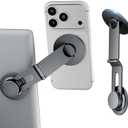 CloudValley Tesla Model 3/Y Phone Mount, Magnetic Car Metal Holder with Strong Magnet Power,Foldable & Extendable Hidden DesignTesla Screen Stand for 3/Y/S/X/Cybertruck, Designed for MagSafe iPhone