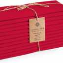 Hemstitch Cloth Dinner Napkins 100% Cotton Set of 12 - Perfect for Dining Special Occasions Wedding Holidays Christmas - Soft Durable Washable - Elegant 18x18 Inch Table Cloth Napkins Red