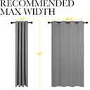NICETOWN Silver Grey Blackout Curtain Panels for Bedroom, Thermal Insulated Grommet Top Blackout Draperies and Drapes for Basement (2 Panels, W55 x L68-inch)