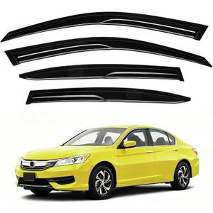 Accord Rain Guards - Window Visors for Honda Accord 2008-2017, Out-Channel Side Window Rain Guards for Accord Accessories, 4PCS, Black, Car Accessories