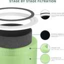 2 Pack H13 KILO Pet Replacement Filter for Afloia KILO, KILOPLUS, KILOPRO, MIRO, MIRO PRO and MORENTO MR-Kilo, 360 4-Stage Filtration, True HEPA Kalo Air Purifier, Green
