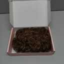 HOOJIH Curly Hair Bun, Messy Bun Hair Piece Elastic Drawstring Loose Wave Large Bun Extension Hairpiece Short Synthetic Ponytail Extension for Women - Dark Golden Brown (1 Pack)