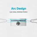 Anovo Flag Pole Rings, Flagpole Rings Aluminum Alloy 360 Rotating Anti Wrap Flag Mounting Spinning Ring Clips for 1.75-2.02 Inch Diameter Flagpole (2 Inch -Pack of 2, Matte Silver)