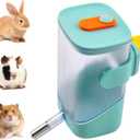 MUYG Hanging Water Bottle for Rabbits,23oz No Drip Small Animal Water Bottle Top Fill Guinea Pig Water Dispenser for Cage Crate Chinchilla Ferret Squirrel Hedgehog(Green)