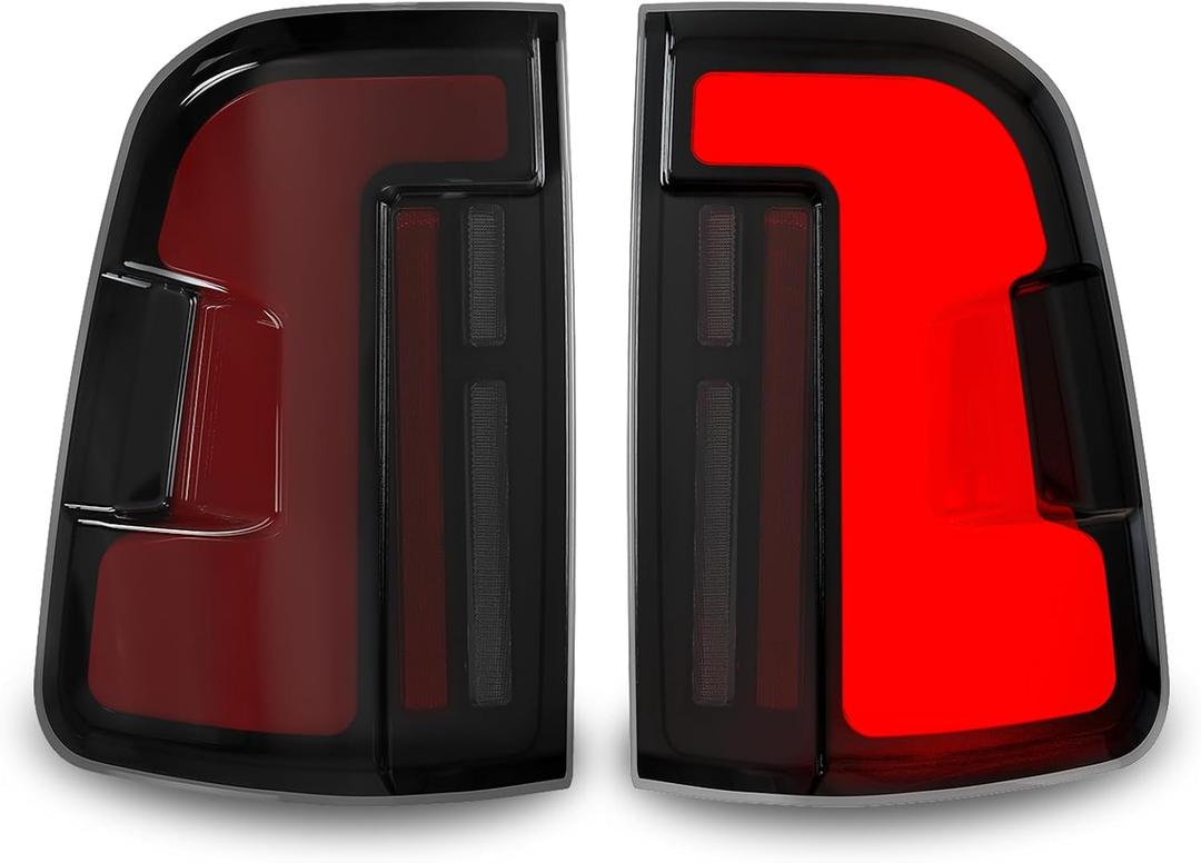 Sequential Full LED Tail Lights for 20192024 Dodge Ram 1500 Without Blind Spot, Animated Startup, Unique Custom Appearance, Turn Signal, Reverse & Brake Rear Lights Assembly
