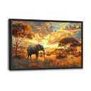 Extra Large Wall Art for Living Room Framed, Africa Elephant Landscape Oversized Wall Decor Pictures, Nature Scenery Canvas Print Painting, Framed Artwork Bedroom Office Home Decor 24"x36"