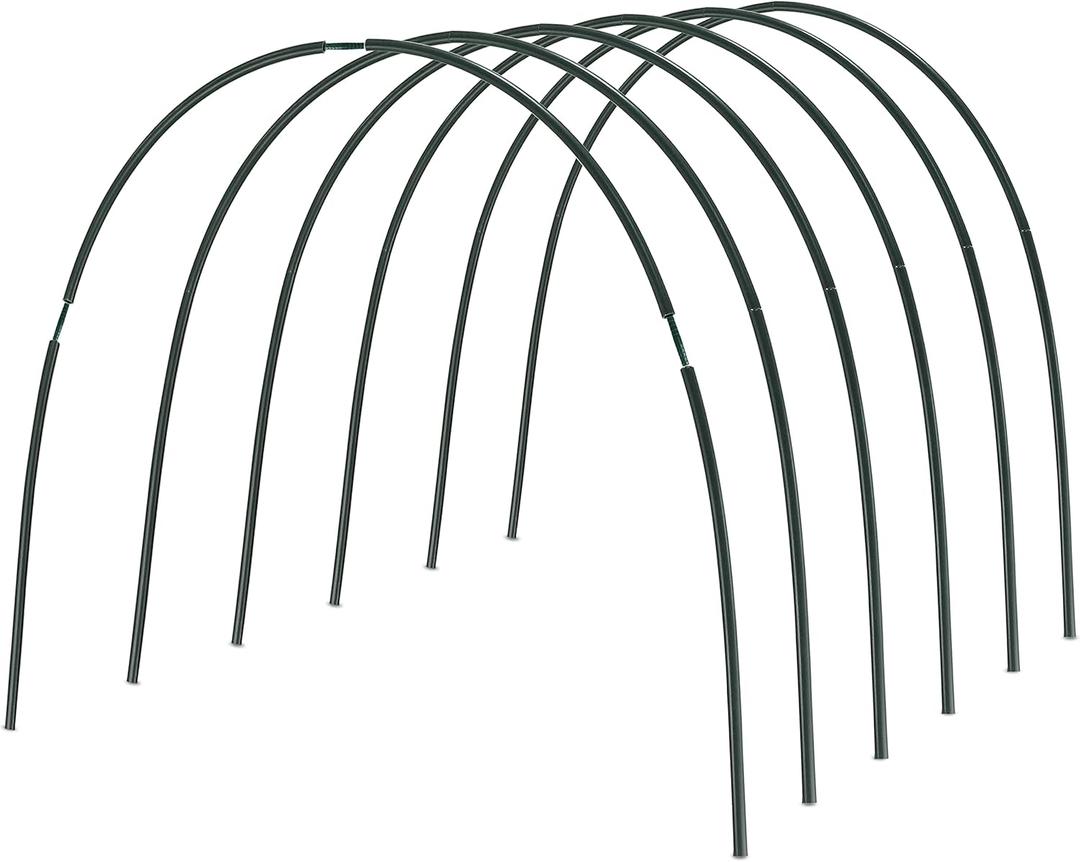 Gardzen Garden Hoops, DIY Greenhouse Hoops for Raised Beds, Row Cover, Garden Netting 24PCS (5.7 ft x 6pcs)