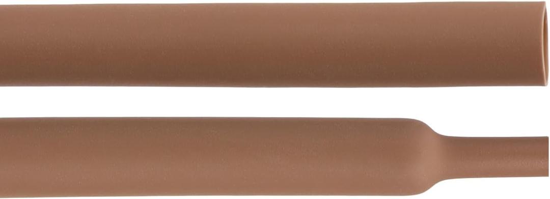 Heat Shrink Tubing, 10ft 3:1 Ratio Heat Shrink Tube, Waterproof Adhesive Lined Heat-Shrink Tubing for Wires, Insulation Sealing Oil-Proof Wear-Resistant (Brown, 3/16"(4.8mm))
