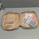 Quilted Vegan Leather Bible Cover, Color-Blocked Bible Cover Case for Women, Bible Carrying Case with Handle, Bible Study Supplies & Christian Gift for Women and Girls (Desert Taupe, XL)