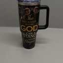 Sistabag - Coffee Tumbler For Black Women - Birthday, Mother's Day, For Women, Pride Tumbler For Woman (She Who Kneels Before God, 40 Oz)