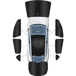 8PC Tesla Model Y Window Privacy Sunshade,2 in1 Ice Crystal Car Reflective Visor for Tesla Model Y 2020-2024 2025 All Window Front and Rear Windshield Side Window Interior Accessories Outdoor Camping (2020-2024 2025 Model Y)