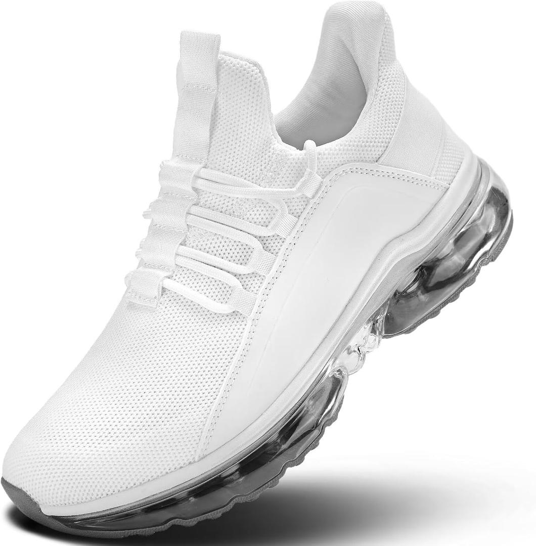 Men's Air Cushion Running Shoes Breathable Tennis Fashion Sneakers Non Slip Workout Casual Sport Gym Training Soft Sole Walking Shoes, Size 11