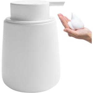 TOOZFO Soap Foaming Dispenser Ceramic with EasytoPress Pump Hand Foam Dispenser for Shampoo Bathroom Kitchen 12 oz