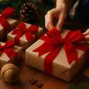 60 Yards Christmas Red Velvet Wired Ribbon 2.5 Inches Large Xmas Ribbon for Garland Wreath Tree Topper Bow Gift Wrapping for Xmas Indoor Decoration Party Gift Embellishment