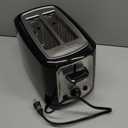 Toastmaster 2-Slice Toaster - Black with Stainless Steel - Kitchen Essential for Sandwich Bread & Breakfast Toast - Toaster with Wide Slots, High Rise Toast Lift & Cool-Touch Exterior