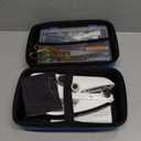 Handheld Sewing Machine Heavy Duty, with Blue Leather Storage Case and 110-Piece Sewing Kit, Mini Portable, Ideal for Adults & Beginners, Complete Set of Quick Home Clothing Repair Tools, Good Gift