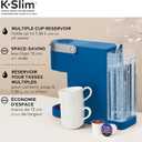 Keurig K-Slim Single Serve K-Cup Pod Coffee Maker, Featuring Simple Push Button Controls And MultiStream Technology, Twilight Blue