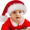 Baby Santa Hat for Newborns  Soft Red Faux Fur Christmas Cap, Classic Holiday Santa Claus Hat for Boys & Girls, Photo Prop & Party Costume