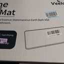 Veeloim Stone Bath Mat Diatomaceous Earth Shower Mat Non-Slip Super Absorbent Diatomite Stone Bath Mats for Bathroom Floor Quick Drying Natural Easy to Clean(23.6''×15.4" White), 1'4" x 1'11"