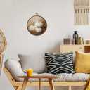 cvjutf Vintage Fall White Pumpkin Wall Art Framed, Fall Bathroom Decor, Rustic Farmhouse Autumn Round Wall Decor, Thanksgiving Pumpkin Canvas Prints Art for Kitchen Bathroom Living Room, 10x10 Inch