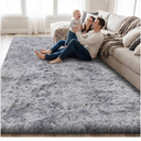 5x8 Light Grey Area Rugs Modern Home Decorate Soft Fluffy Carpets for Living Room Bedroom Kids Room Fuzzy Plush Non-Slip Floor Area Rug Fluffy Indoor Carpet