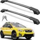 Wonderdriver 300lbs Lockable Roof Rack Cross Bars Compatible with 2013-2017 Subaru XV Crosstrek & 2012-2016 Impreza, Heavy Duty Aluminum Roof Rails Crossbars Cargo Canoe Black Rooftop Cargo.