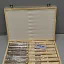 HURRICANE 8pc Wood Lathe Chisel Set Wood Turning Tools Wood Lathe Tools HSS Turning Tools for Woodworking with Wooden Box - Perfect Tools for Precision Cutting and Smooth, Detailed Projects