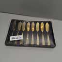 Buyer Star Butter Knives, 18/10 Stainless Steel 6.10 Inch Gold Cheese Spreader Knives Set in Black Gift Box, Dishwasher Safe, Set of 8