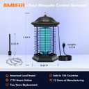 AMUFER Bug Zapper Outdoor Indoor, 18W Power & 4400V Instant Grid Mosquito Repellent, Insect Control Efficiency Increased 100%, 1/2 Acre Coverage, Fly Trap for Patio, Backyard, Home