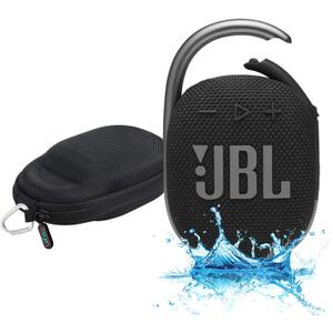 JBL Clip 4 Waterproof Portable Bluetooth Speaker Bundle with Megen Protective Hardshell Case (Black)