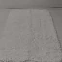 Pure White Bath Rug Super Soft Microfiber Non Slip Mat Absorption Shaggy Shower Rugs for Bathroom, Easy Care Machine Wash,  2ft x 3ft White