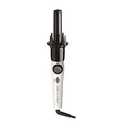 KISS Instawave Deluxe Automatic Rotating Curling Iron, SelfSpinning, Ceramic Ionic Technology, Tangle Prevention, 2Way Rotation, Dual Heat Settings up to 420°F, 1” Curling Wand, Black & White