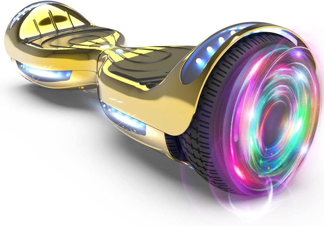 Hoverboard Certified HS2.01 Bluetooth Flash Wheel with LED Light Self Balancing Wheel Electric Scooter (Chrome Gold)