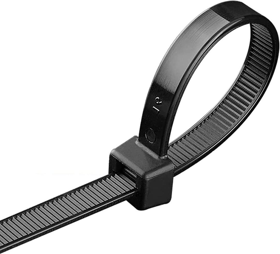 Extra long zip ties 48 inch black Large cable ties heavy duty outdoor use 250 lbs thick Nylon plastic Zipties 18 pcs