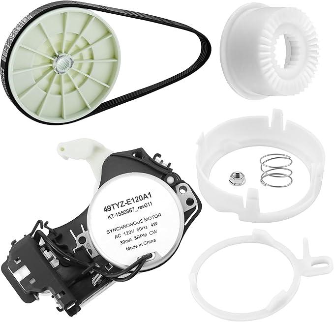 W10913953 49tyz-e120a1 Washer Shift Actuator and W10721967 W10006384 Washer Pulley Clutch Kit and Drive Belt Compatible with Whirl-Pool Ken-More May-tag Washing Machines by Fetechmate