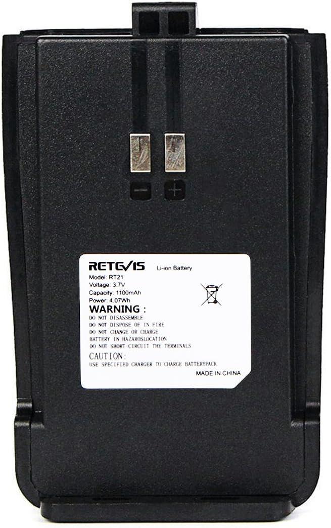 Retevis RT21 RT21V Original Walkie Talkies Battery,1100mAh Replacement Original Li-ion Battery,Compatible RT21 RT21V Two Way Radios(1 Pack)