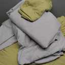 Duvet Cover Set King Size 7 Pieces Luxurious Soft Breathable 100% Egyptian Cotton Comforter Cover Set - 1 Duvet Cover 94"x 104", 2 Pillowcases 20"x 36"