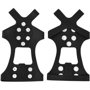 Stainless Steel Micro Spike Crampons Ice Snow Grips Snow Walk Traction Cleats Ice Cleats Traction Anti-Slip Shoes Ice Gripper Non Slip Hiking Shoe Clips Suitable For Walking Hiking And Trekking (X-Large, Black)