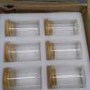 Zoaiirte 6pc 8 fl oz Glass Mason Jars with Acacia Wood Airtight Lids - Food Storage Container Set, Clear Stackable Leakproof Kitchen Canisters for Meal Prep/Snack Organization/Spice Storage