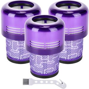 Artraise Vacuum Filter Replacement Parts Compatible with Dyson V15 V15s Detect, V11 Torque Drive V11 Animal V11 Complete V11 Extra Submarine Vacuums, Compare to Part 970013-02 (3 Pack Filters)