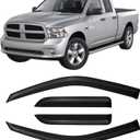 Window Rain Guards Visors for 2009-2018 Dodge Ram 1500 Quad Cab, Out-Channel Window Vent Wind Shades Deflectors for 09-18 Ram 1500 Extended Cab