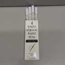 Pinturale Arts White Paint Pens Extra Fine Point | Set 4 White Acrylic Paint Pen Extra Fine Tip (0.7mm & 0.5mm) | For Black Paper, Ceramics, Rock Painting, Glass, Wood, Canvas, Metal
