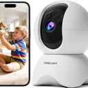 FOSCAM 3K Security Camera Indoor, 360° PTZ Baby & Pet Monitoring for Home Security, 5MP Night Vision, Human/Pet Auto Tracking, Motion & Sound Alerts, 2-Way Audio, 2.4GHz Wi-Fi (R5 White)