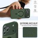 Faiono Magnetic for iPhone 17 Pro Case [Full Camera Protection][Military-Grade Protection][Compatible with MagSafe] Shockproof Protective Slim Phone Case for iPhone 17 Pro, Forest Green