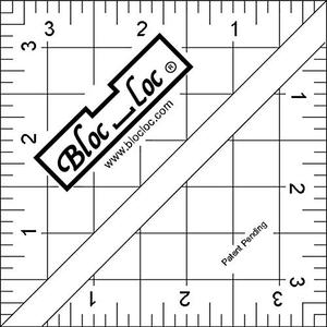Bloc Loc Half Square Triangle Multiple-Size 3-1/2" Quilting Ruler with Grid Lines for Quilters