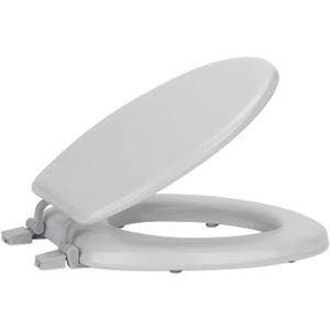 Soft Standard Vinyl Toilet Seat, Silver - 17 Inch Soft Vinyl Cover with Comfort Foam Cushioning - Fits All Standard Size Fixtures - Easy to Install Fantasia by Achim Home Decor