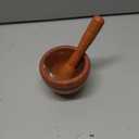 Resin Pestle & Mortar Set Garlic Herb Spice Mixing Grinder Crusher Kitchen Bowl Smashing Tools-Wood Grain