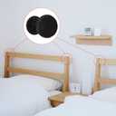 BOXOB 4pcs Adjustable Threaded Bed Frame Anti-Shake Tool, Upgraded Headboard Stoppers Bumper with Pads Easy Installation Wall Frame Stabilizers for Beds Cabinets Sofas (Black)