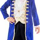 Augwindy Prince Charming Costume Colonial Cosplay Dress Up Pretend Play Halloween Party for Toddlers Kids Boys (X-Small)